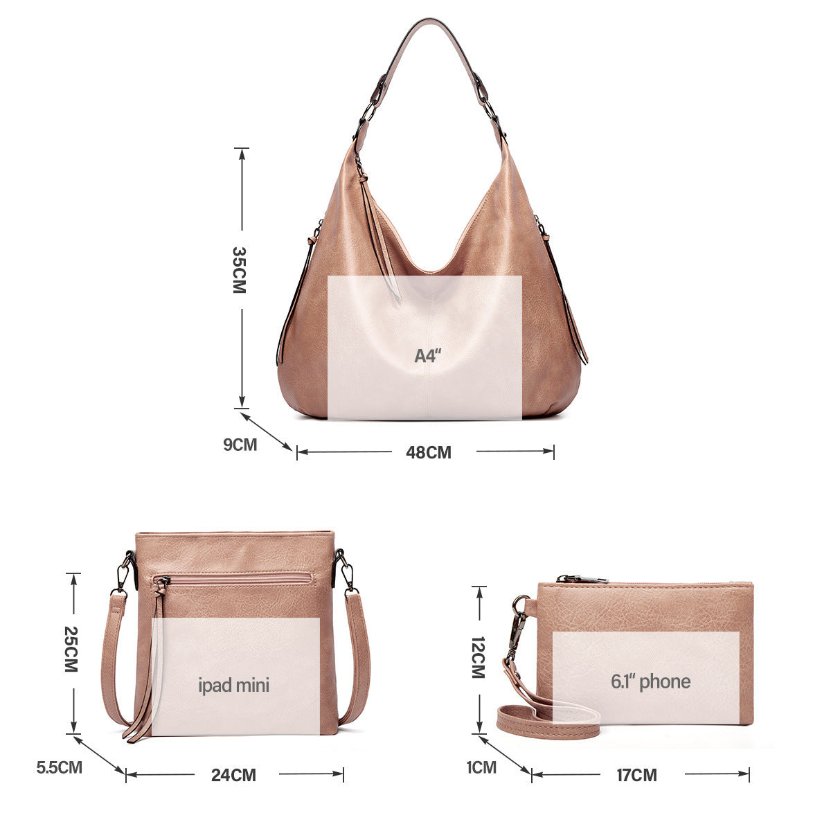 Wholesale PU Large Capacity Soft Leather Tote Bun Mother Bag Crossbody Bag